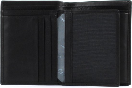 Esquire Cuir Porte-monnaie New Silk Wallet High Black Noir