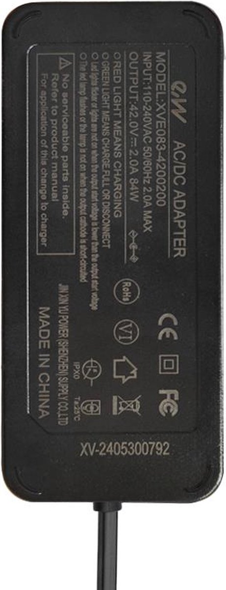 Premium Oplader 36V 2A voor Xiaomi Ninebot Elektrische Steps - afbeelding 2