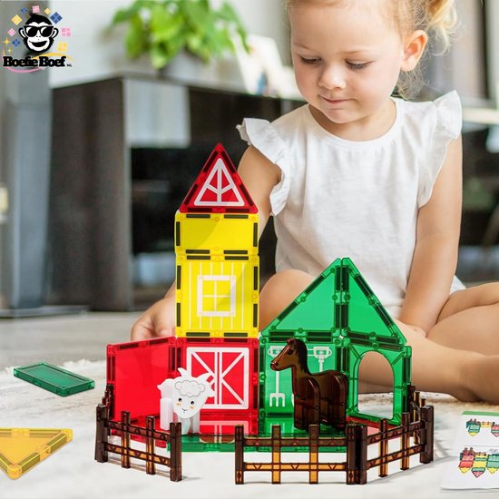 Magnetische Bouwstenen, 62-delige Magnetische Bouwset voor