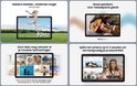 Screencaps van de Samsung Galaxy Tab A9+ met de functies heldere beelden, quad speakers, veel foto's opslaan en scherm splitsen.