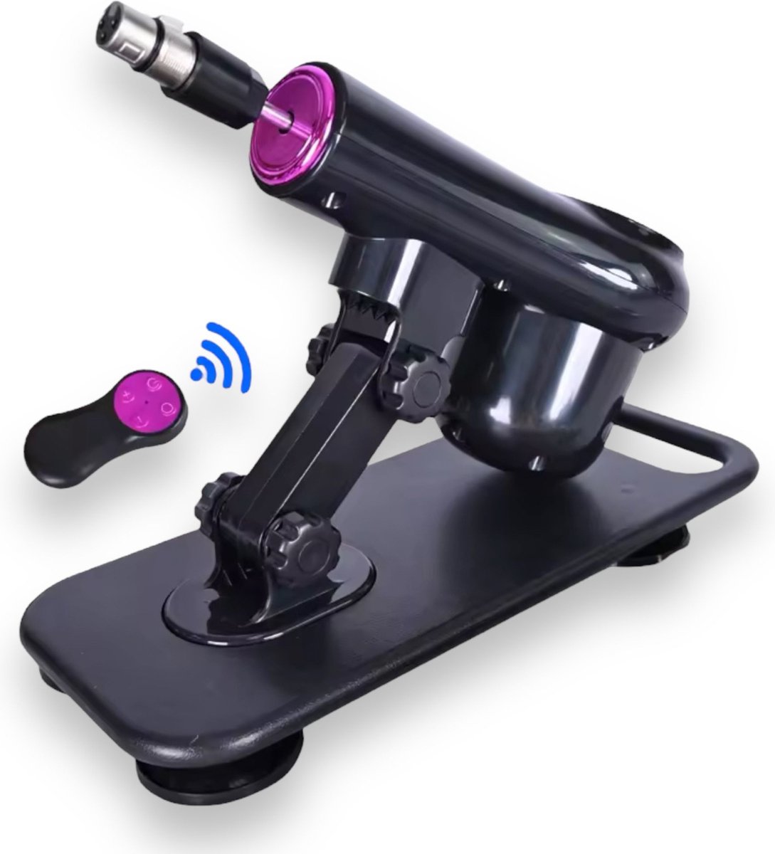 Kinky Pleasure - Seks Machine met Kristallen Dildo-Attachment - Afstandsbediening - Inclusief 2 Opzetstukken