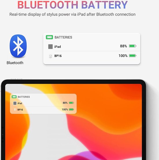 Stylus Pen -capacitieve Pen（alleen voor appel） -Geschikt voor Apple iPad modellen vanaf 2018- Apple pencil alternatief- Palm rejection-Gevoel van kanteldruk-easy to operate-strong magnetic suction- 4 extra punten van Merkloos — afbeelding 2