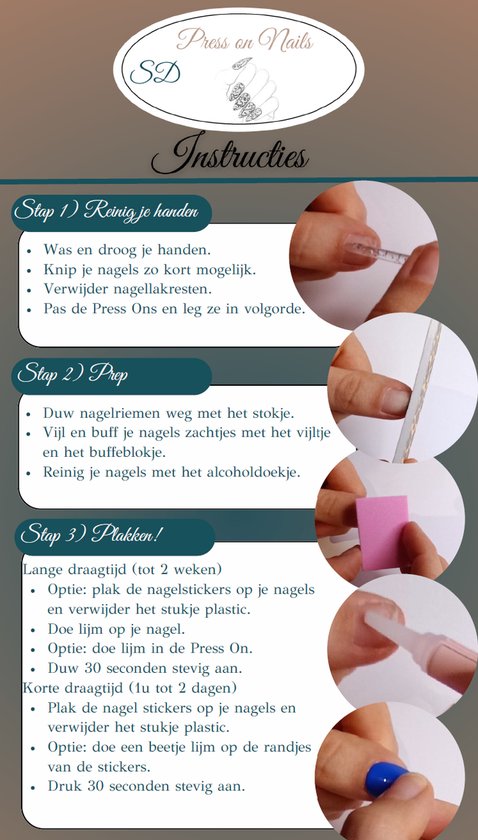 SD Appuyez sur les ongles - No. 118 Cruel-Là - Ongles adhésifs avec colle à ongles - XL Stiletto - Rouge Wit Zwart - Set de 20 Ongles Faits Main - Accessoires Cosplay - Nail Art Extreme