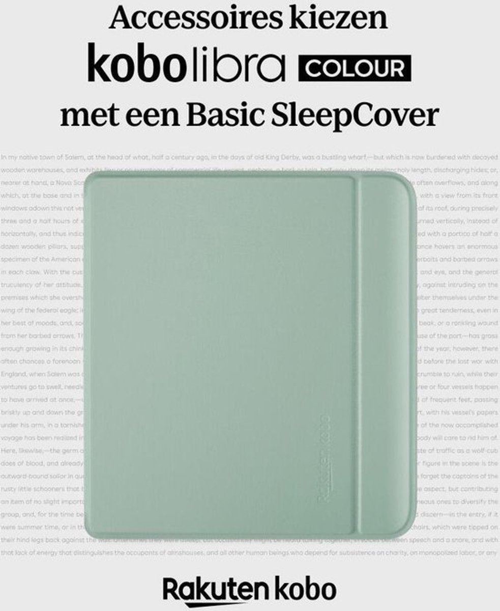 Kobo Libra Colour Hoes voor eReader - Basic SleepCover - Groen - Slaapfunctie – foto 7