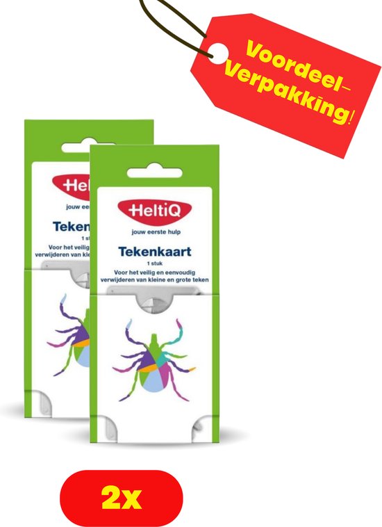 Twee HeltiQ tekenkaarten met een tekenafbeelding in paars, blauw en geel. Voordeelverpakking!