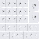Crochets Autocollants Transparents Extra Solides - Lot De 30 - Sans Perçage, Pour Plafond, Mur, Salle De Bain - 3