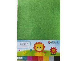 foto van Glitterpapier Knutselpapier - 8 stuks Crafting paper verschillende kleuren A4 formaat