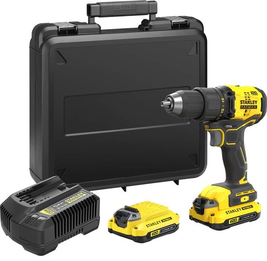 Stanley Gereedschap - 18V ACCU boormachine, 2,0 Ah Li-ion, oplader SFMCD710D2K-QW