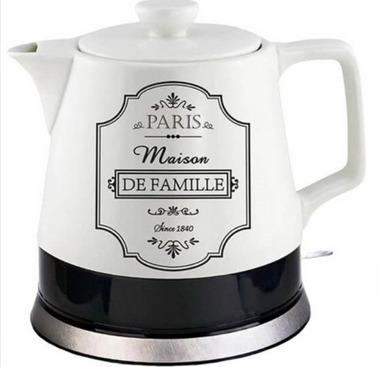 Maestro MR-072 - Elektrische keramische Waterkoker 1.2L | Automatische uitschakeling 220-240V | Wit