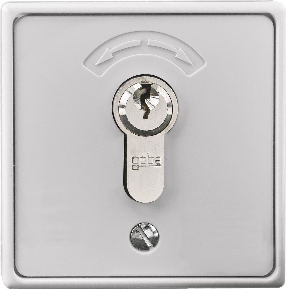 Inbouw sleutelschakelaar met cilinder en 3 sleutels - 4595 - (metalen behuizing, kunststof afdekking), 80000005