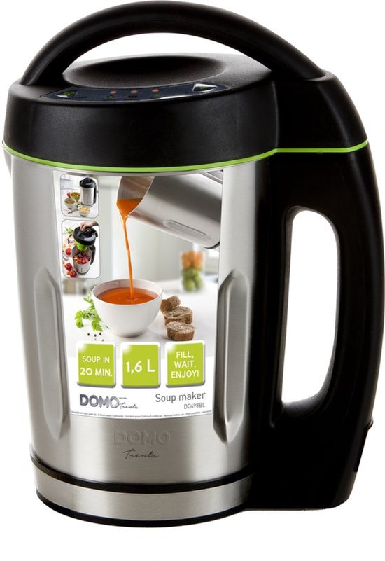 DOMO DO498BL Soepmaker – 1,6L – 3 programma’s – Blender – RVS