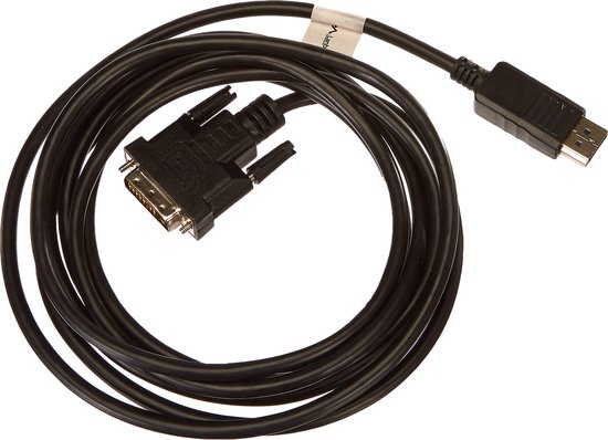 Câble adaptateur vidéo Lanberg CA-DPDV-10CU-0030- BK 3 m DisplayPort DVI-D Zwart