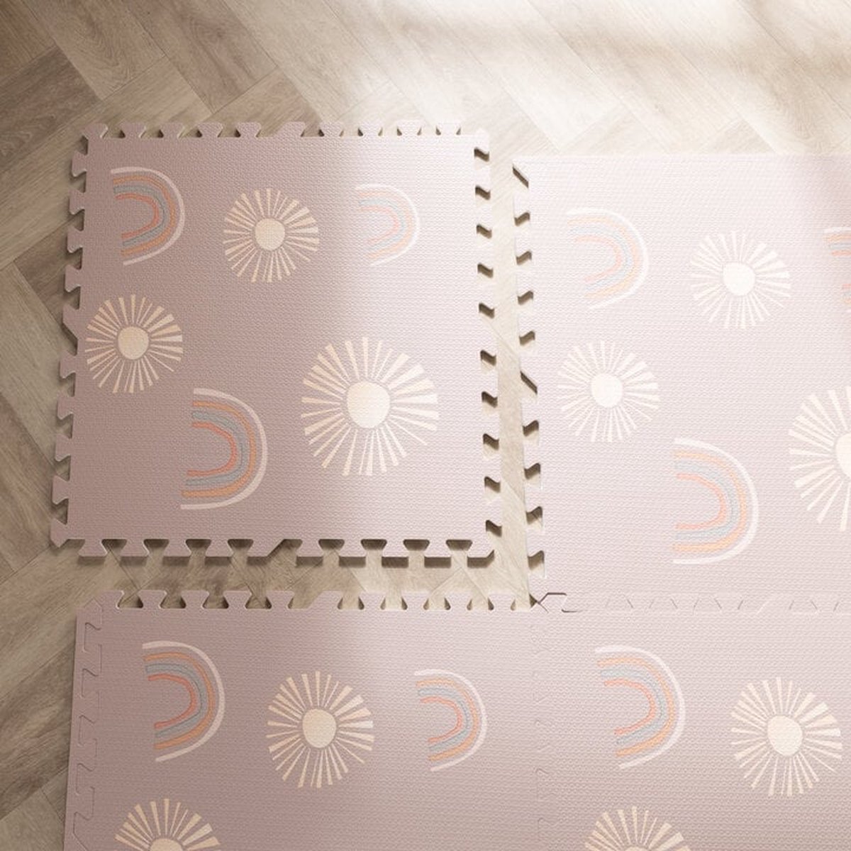 NilaFee® - Speelkleed - Speelmat - Puzzelmat - Baby - Foam - 120 x 180 cm - Uitbreidbaar - Yoga mat - Fitnessmat - Vloerbeschermer - Rainbow Pink — afbeelding 11