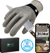 TEN® Signature Oesterhandschoen RVS – Maat XL – Inclusief eBook 124 Oesterrecepten – Zwart