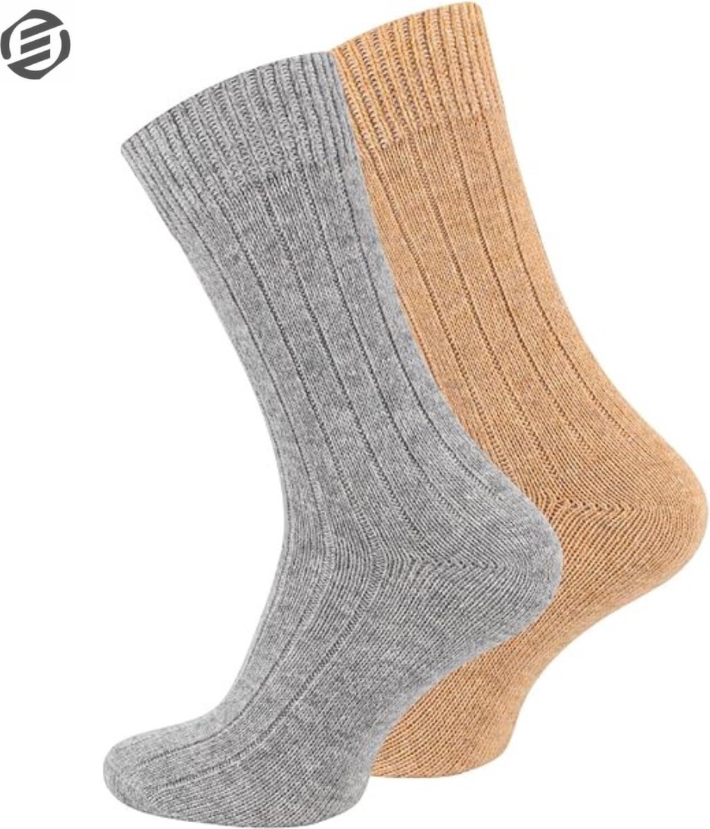 Equivera Winterkousen Kousen Wintersokken Dikke Kousen Warme Kousen Grijsbeige