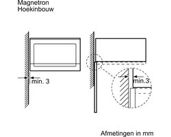 Siemens BE555LMB1 - iQ500 - Inbouwmagnetron - 59x38 cm - 25 l - Zwart - Eenvoudig te reinigen met hydrolyse