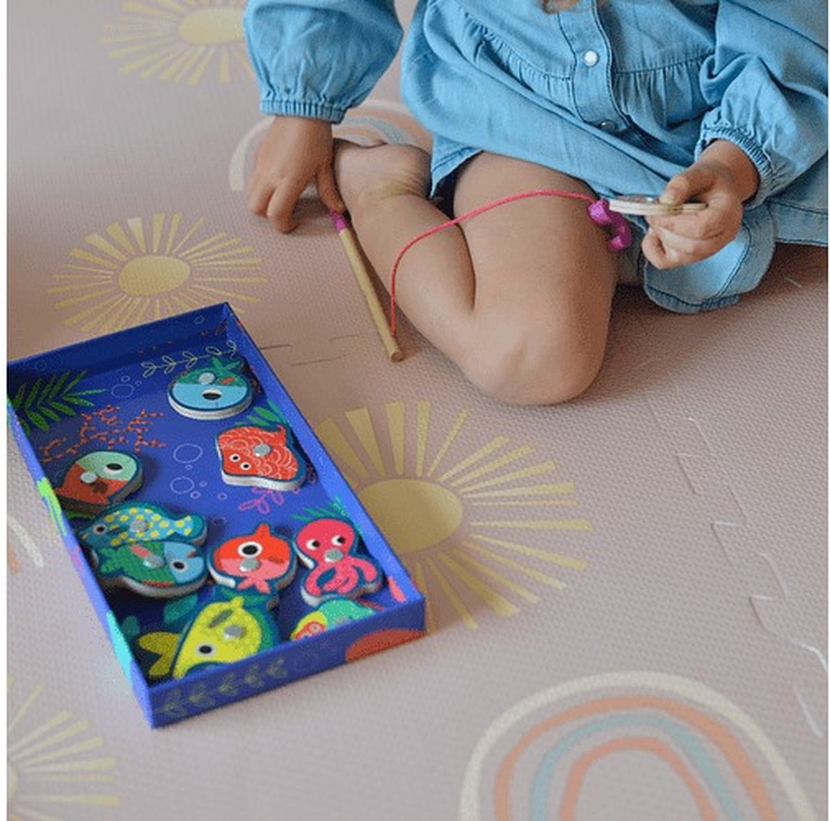 NilaFee® - Speelkleed - Speelmat - Puzzelmat - Baby - Foam - 120 x 180 cm - Uitbreidbaar - Yoga mat - Fitnessmat - Vloerbeschermer - Rainbow Pink — afbeelding 5
