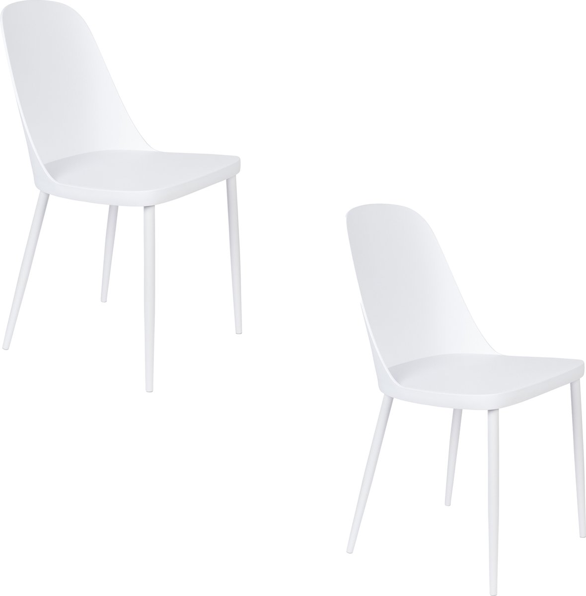Housecraft Living Pip Eetkamerstoelen Wit - Set van 2