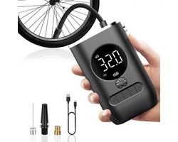 Dutch Wanted - Draagbare Compressor - Bandenpomp - Luchtcompressor - Oplaadbaar - Fiets Tot Auto - 4000 mAH Batterij - Led Display - Tot Wel 10.3 Bar - Met Zaklamp Functie