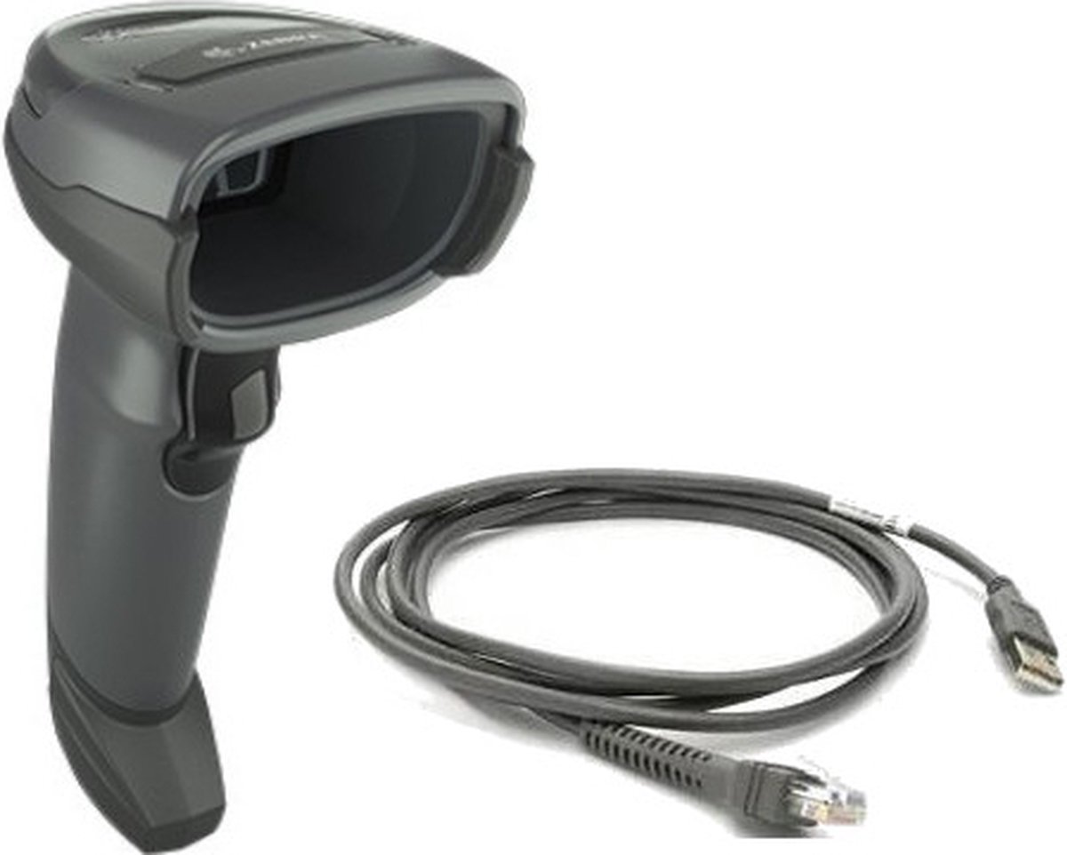 Zebra DS4608, 2D, HD, USB, RS232, kabel (USB), zwart