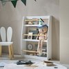 Petite Amélie Houten Boekenrek kind - Kinderboekenkast met Drie Schappen - Montessori boekenkast voor kinderkamer - Wit en Naturel