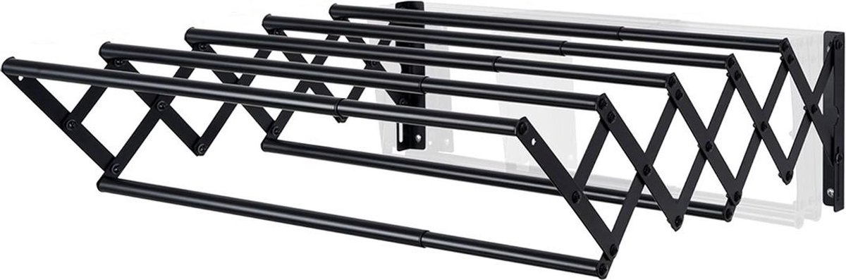 Goedkoopste White-label Wanddroogrek - Droogrek Inklapbaar - Wasrek - Droogtoren - Droogrekken - Zwart