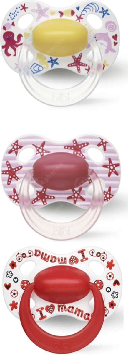 Goedkoopste Bibi Happiness | 3 fopspenen | 0-6 maanden | Natural silicone