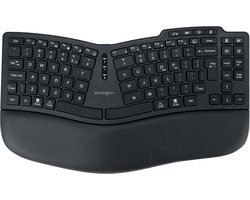 Kensington Pro Fit® Ergo KB675 Toetsenbord - Ergonomisch - Oplaadbaar & Draadloos - 45% Gerecycled - Windows & Mac - Zwart