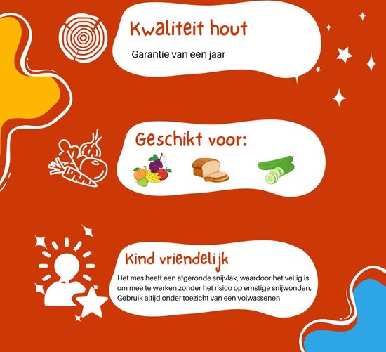 Montessori Houten Kindermes - Draak - Kinder Koksmes - Peuter kok - Verjaarsdag cadeau klein - Houten Kinderbestek - Leren Snijden en Koken voor Kinderen - Montessori Speelgoed - Sint kado - Schoen cadeau van Masterkidz — afbeelding 3