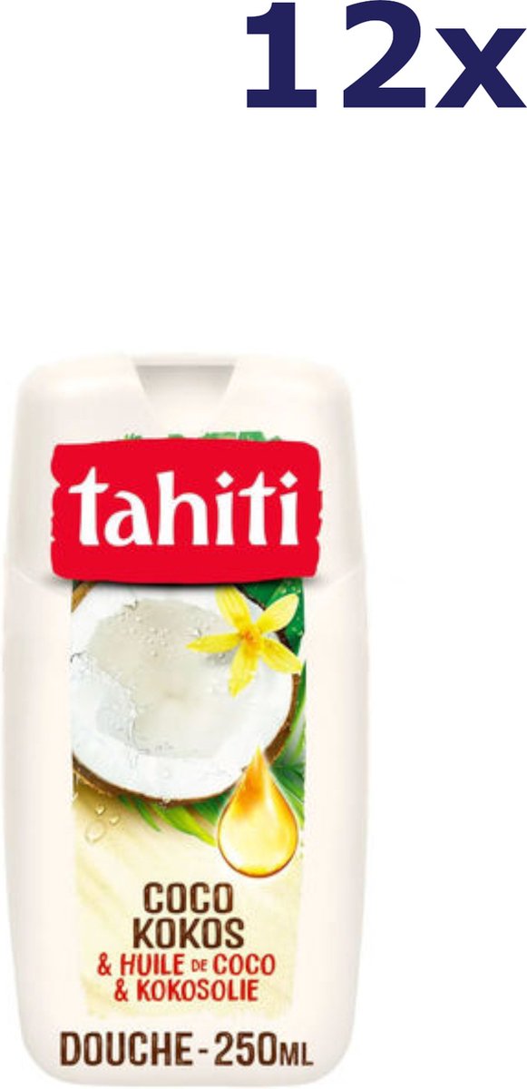 Goedkoopste 12x Tahiti Douchegel - 250ml - kokos & kokosolie