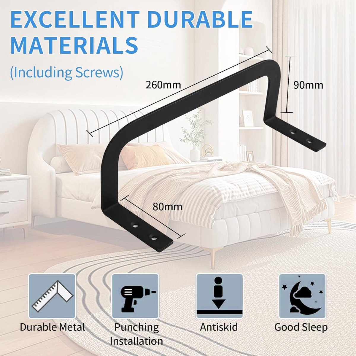 6 Stuks Antislip Matrashouders - Verstelbare Metalen Bed Matras Fixators Met Schroeven