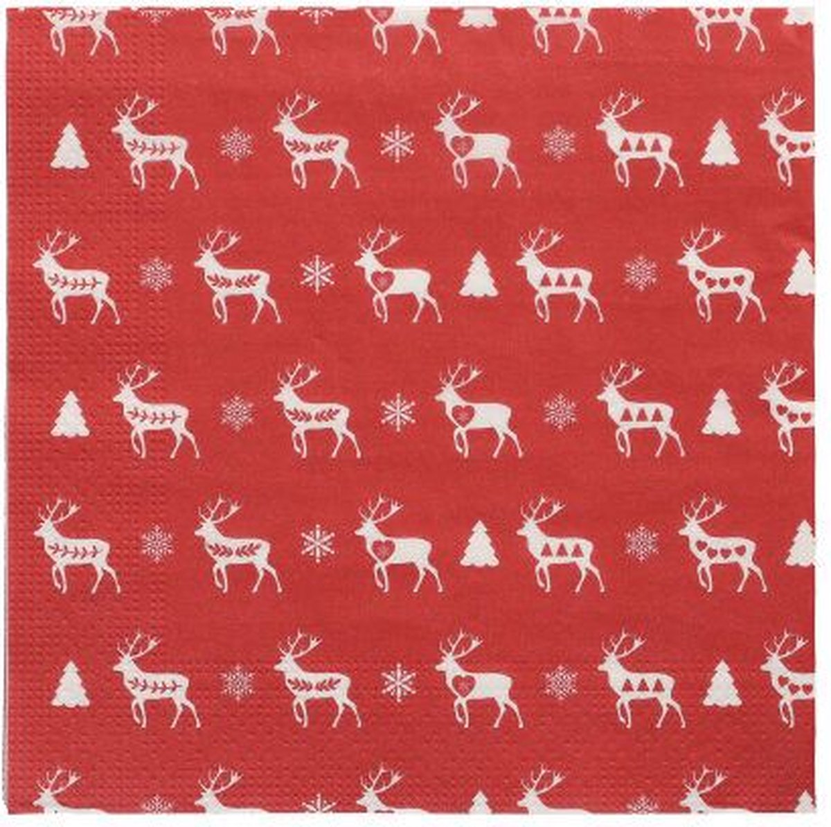 20 x Kerst Servetten 3-laags 1/4 vouw 33 cm x 33 cm "Rennes" papier
