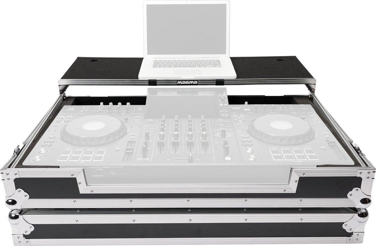 Magma DJ-Controller Workstation XDJ-AZ / XDJ-XZ, black/silver (Wheels) - DJ-controller case