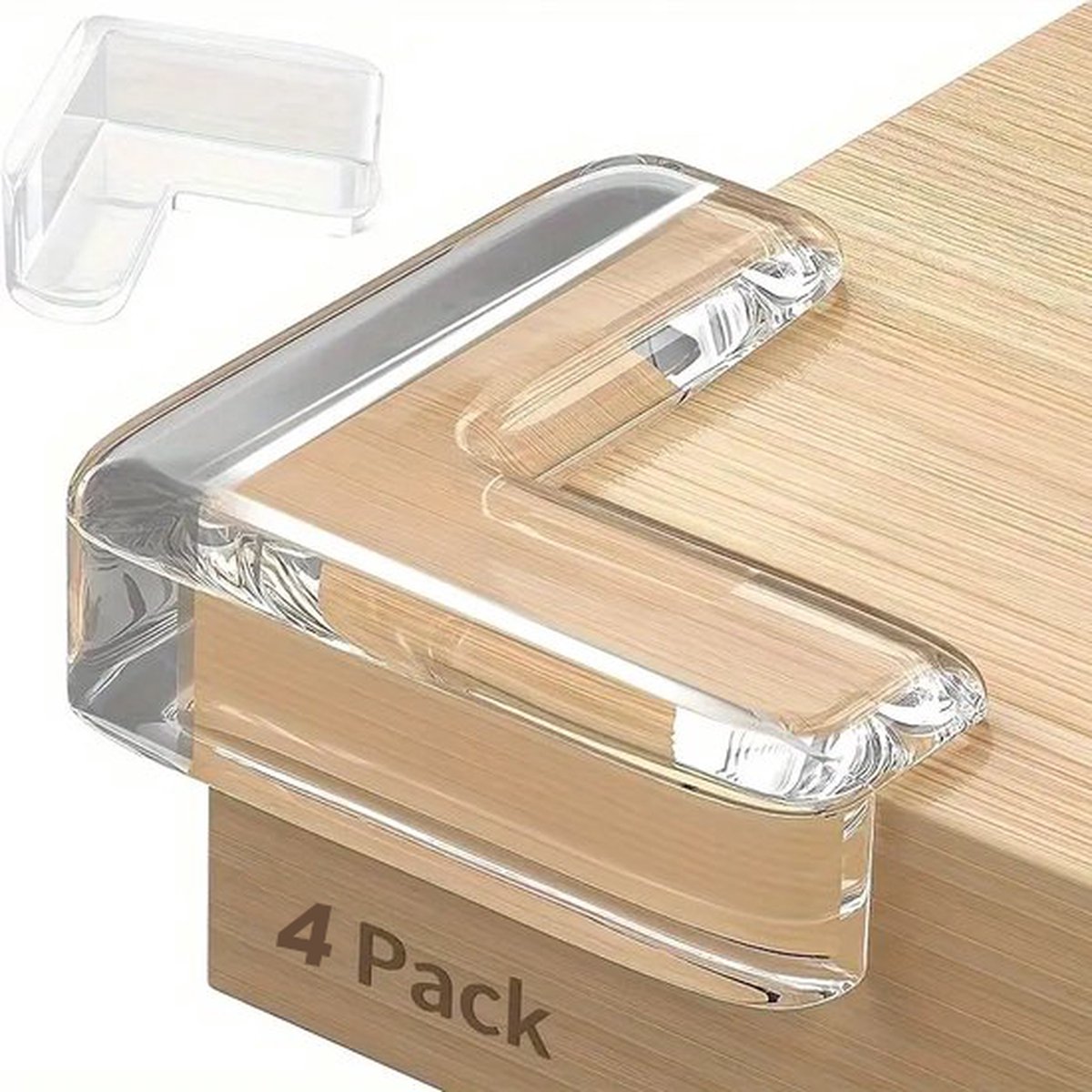 Image of 4 Stuks Hoekbeschermers Hoekbeschermer Voor Tafel, Doorzichtige Meubelhoekbeschermer En Randveiligheidsbumpers Voor Tafelranden En Scherpe Hoeken - Proofingbeschermer (L-vorm)