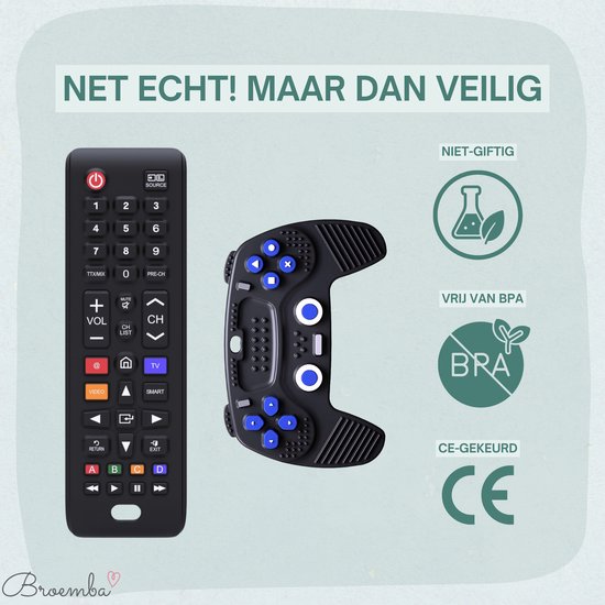 Télécommande Bébé + Téléphone Bébé - Anneaux de dentition 100% Silicone - Jouets Bébé - Broemba® Rome