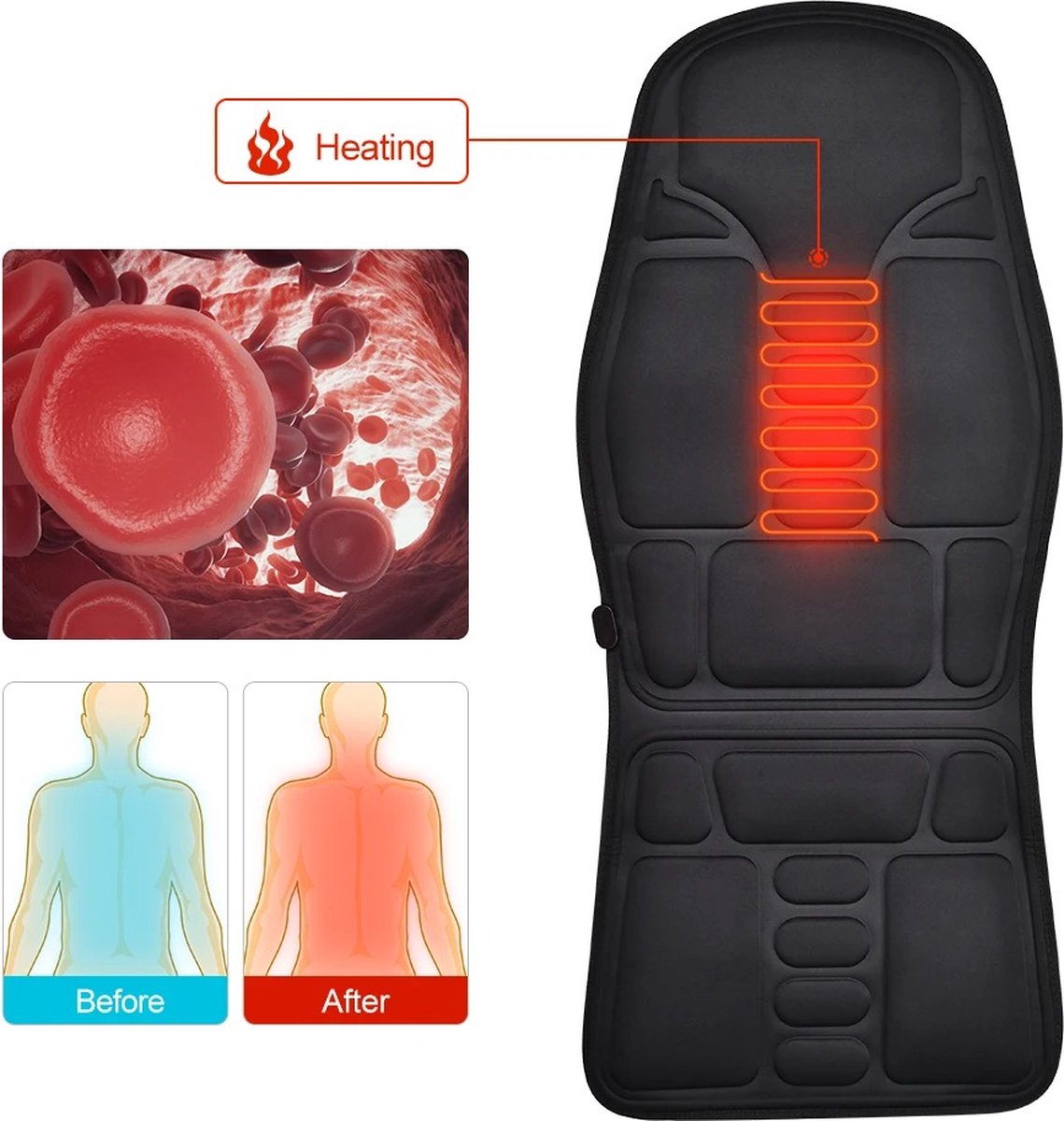 Stoelmassage Infrarood Rugmassage Apparaat - afbeelding 3