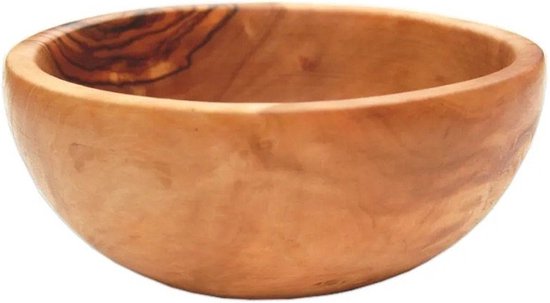 BÊTE Bol à Muesli en Bois d'Olivier Ø 14 cm – Kom en Bois Fait Main, Antibacterieel et Durable