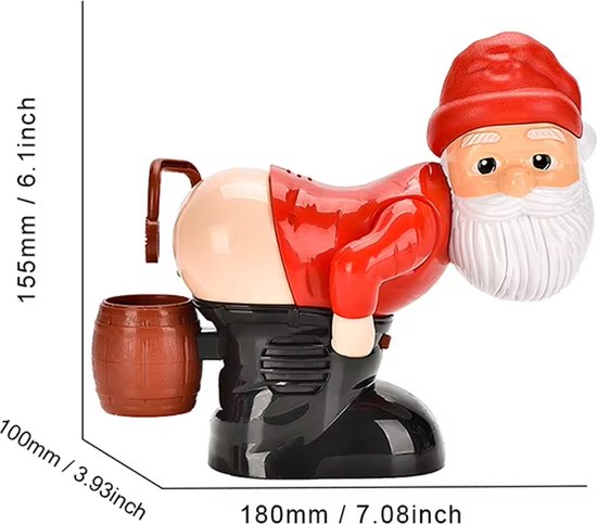 Machine à bulles amusante du Père Noël - Souffleur de bulles - Pets - Cadeau de Noël - Musique et lumières