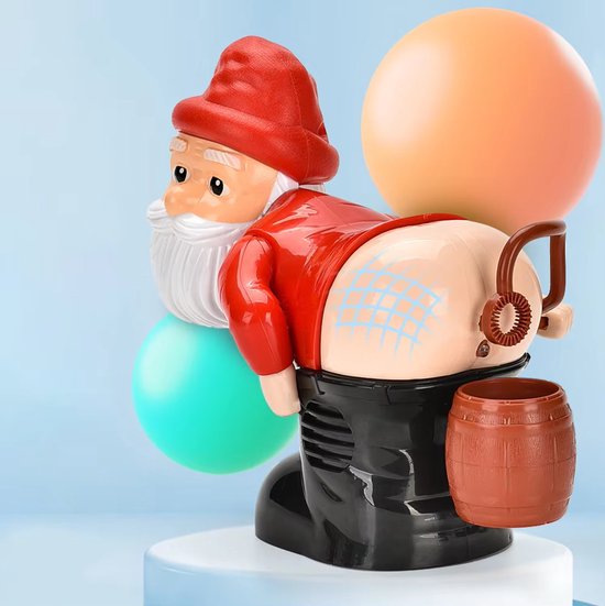 Machine à bulles amusante du Père Noël - Souffleur de bulles - Pets - Cadeau de Noël - Musique et lumières