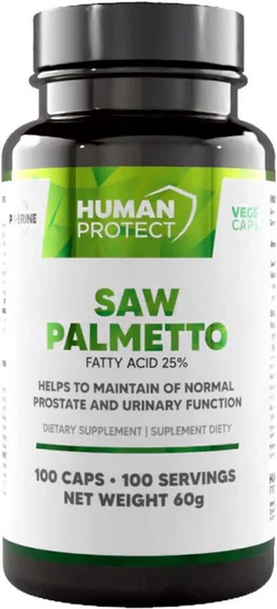Goedkoopste Human Protect - Saw Palmetto - 100 caps - 100 doseringen