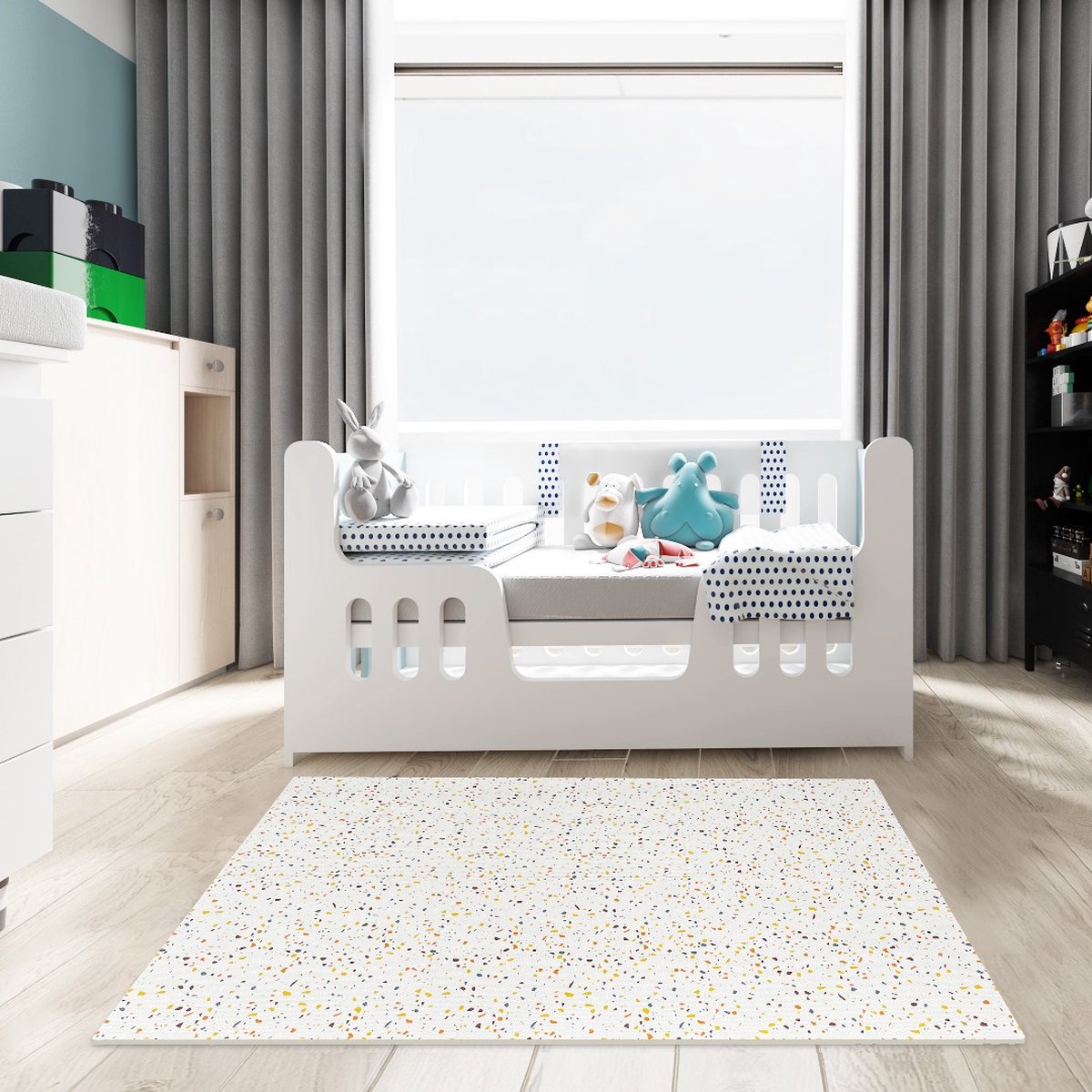NilaFee™ - Speelkleed - Speelmat - Puzzelmat - Baby - Foam - 120 x 180 cm - Uitbreidbaar - Yoga mat - Fitnessmat - Vloerbeschermer - Orange Terrazzo — afbeelding 5
