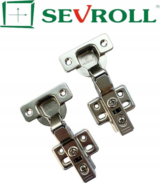CHARNIÈRES PERÇÉES 2 PIÈCES SEVROLL 110° SURFACE CLIP-ON VIS BB48