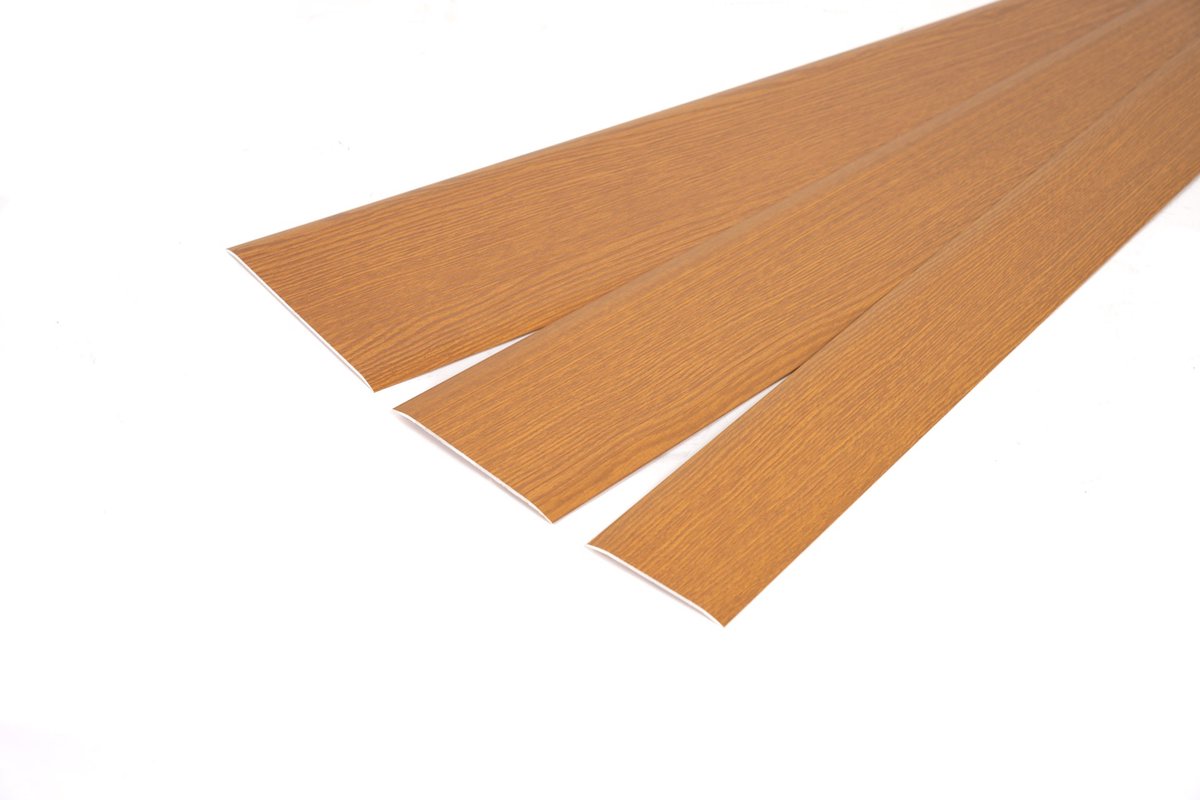 Goedkoopste Drempelvervanger 3 x 110 x 1000 mm - Aluminium met Eiken houtlook - Drempelhulp