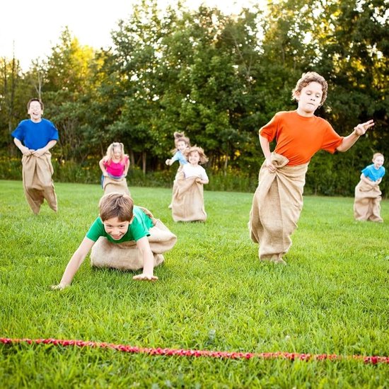 Grote Jute Aardappelzak Race Tas voor Buiten Gazon Spellen - Kinderen