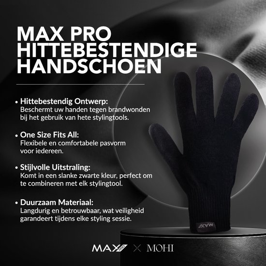 Max Pro - Hittebestendige Handschoen - handschoen - krultang - Zwart