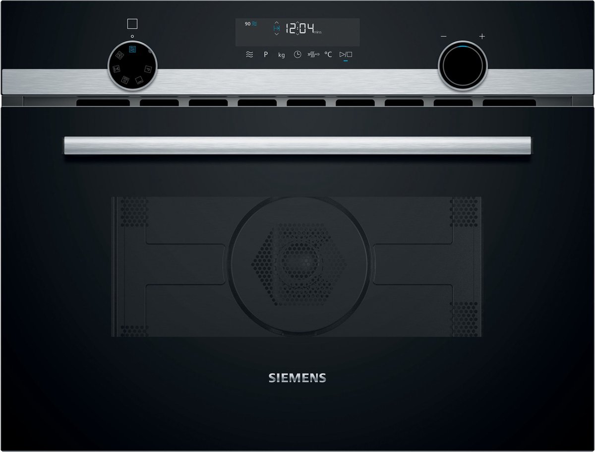 iQ500 Compacte magnetron met hetelucht 60 x 45 cm Inox CM585AGS1