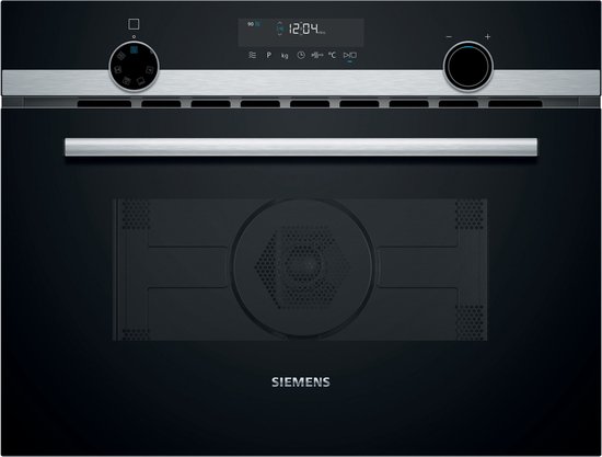 Siemens CM585AGS1 - iQ500 - Inbouwoven met magnetronfunctie - 60x45 cm - 44 l - Zwart - Eenvoudig te reinigen: Hydrolyse