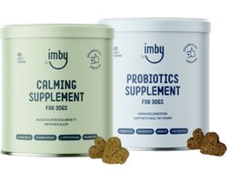 Anti-Stress + Probiotica - 2 potten - hondensupplementen hypoallergeen - reduceert stress & angst - verbetert spijsvertering - 100% natuurlijke ingrediënten