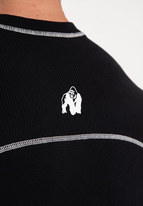 Gorilla Wear Finley T-shirt surdimensionné - Zwart/ Grijs - XL