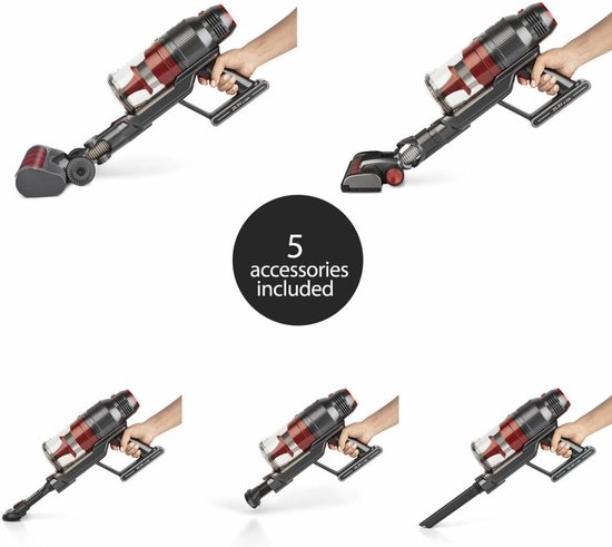 KotiCidsin Aspirateur Balai Sans Sac KotiCidsin VA20 Noir/Rouge pas cher KotiCidsin Aspirateur Balai Sans Sac KotiCidsin VA20 Noir/Rouge pas cher